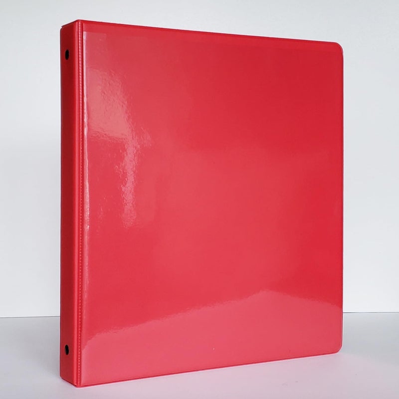 Nancy Nikko Easel Ring Binders - Flip Over The top Style Platform Construction. (RED, 11" X 8 1/2" Sheet Size Bound on 11" Side) - Image 1